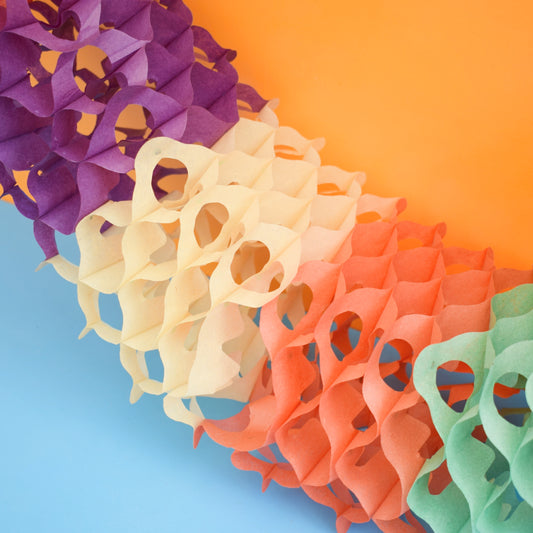 Vintage 1960s Honeycomb Paper Garland