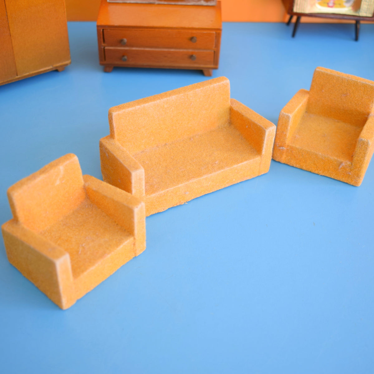 Vintage 1960s Wooden Mixed Furniture Set - Lundby by Pineapple Retro