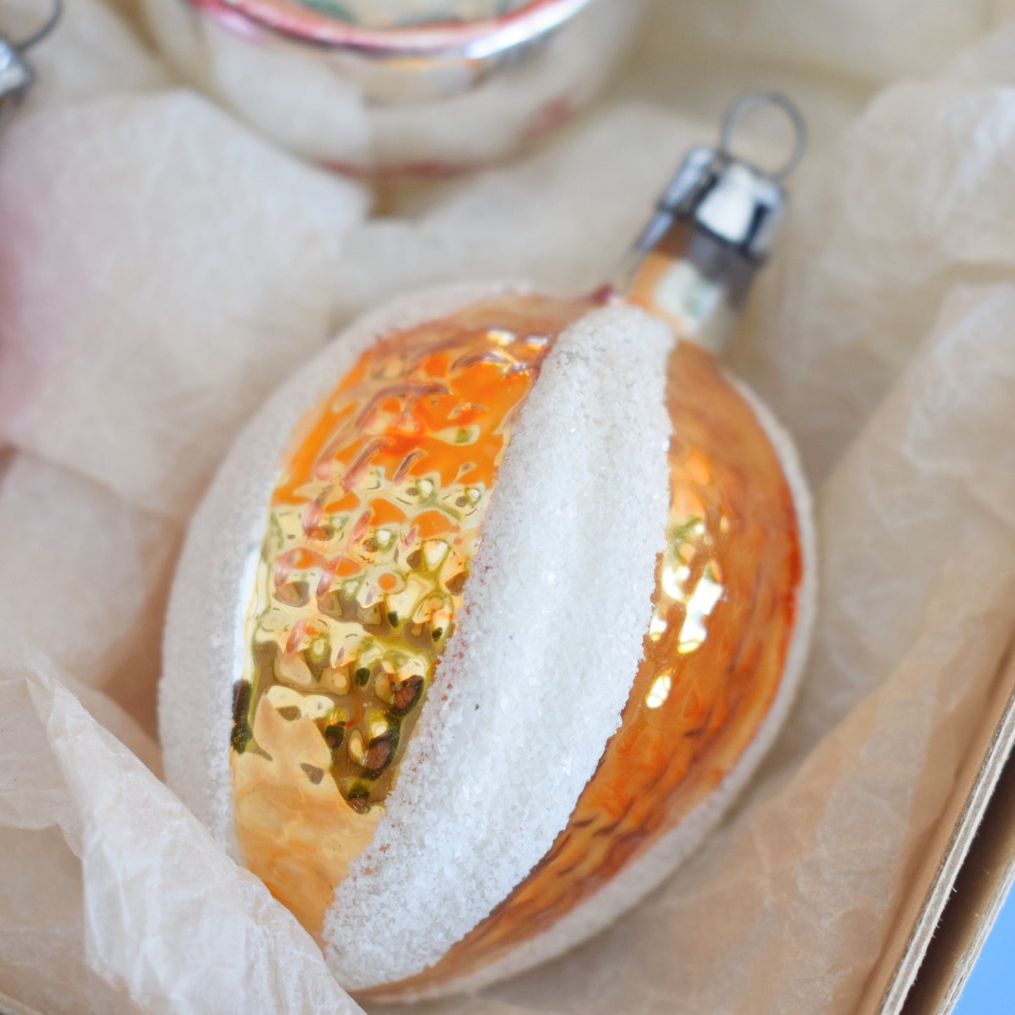 Vintage 1960s Glass Christmas Baubles - Pretty Shaped/ Pastels