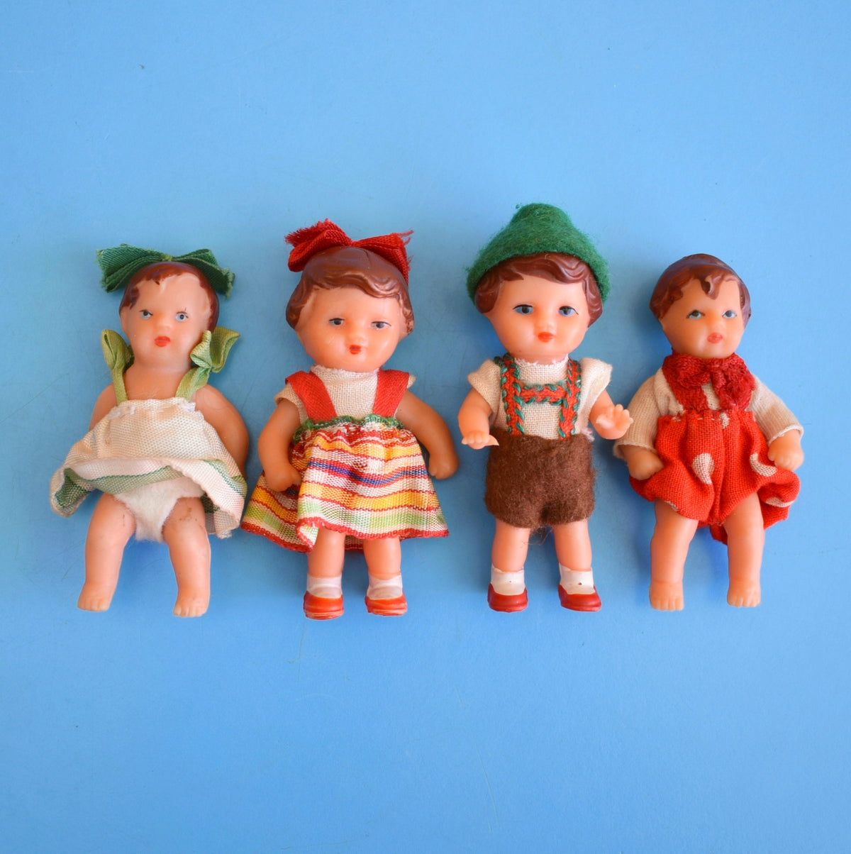 Vintage 1960s Plastic Dolls House Figures - German Ari x4 by Pineapple Retro