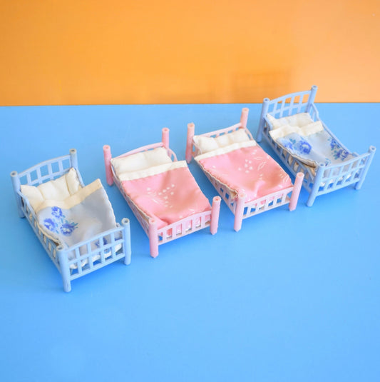 Vintage 1960s Plastic Beds / Bunkbeds - Pink & Blue by Pineapple Retro