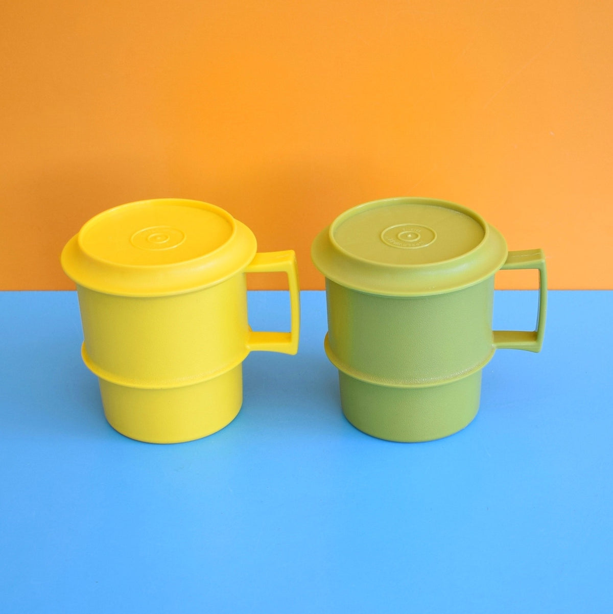 Vintage 1970s Tupperware Containers - Red/ Orange / Yellow / Green by Pineapple Retro