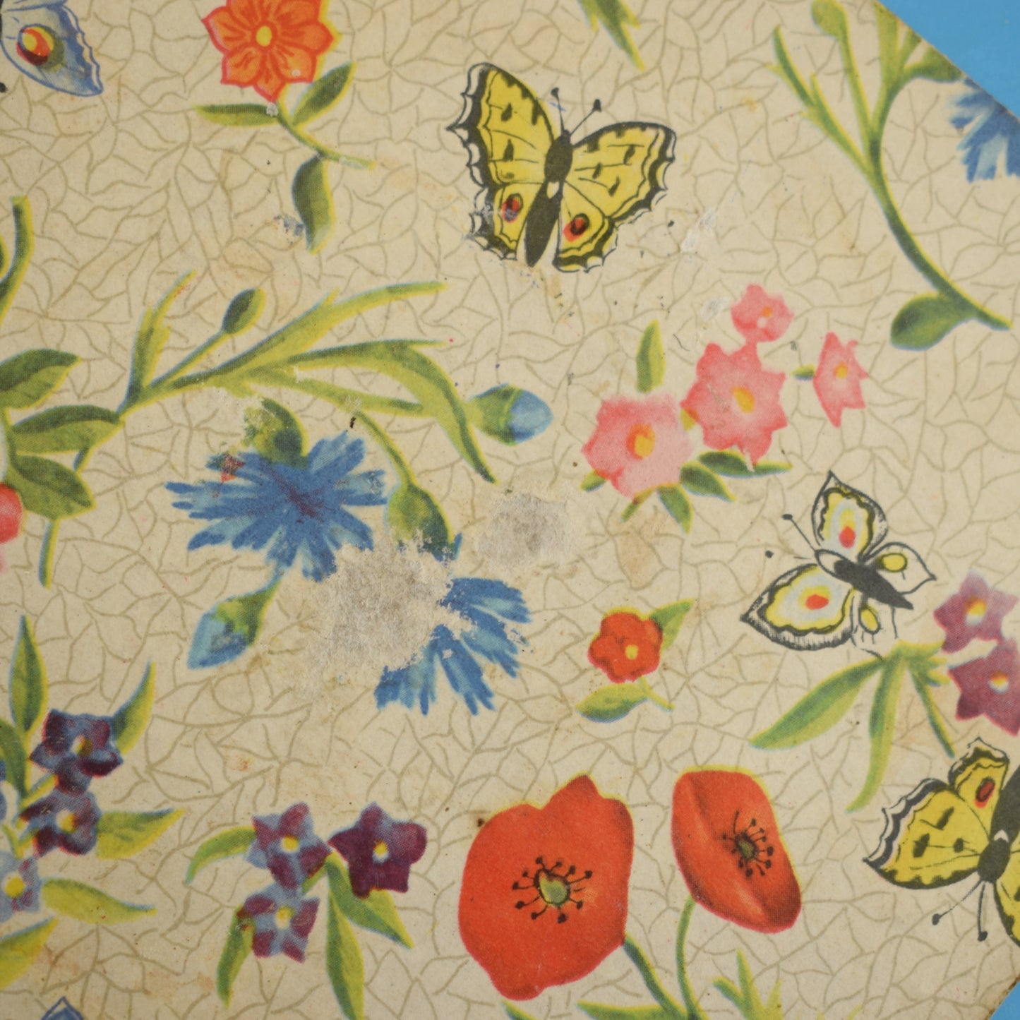 Vintage 1960s Placemat Set - Butterflies/ Flowers