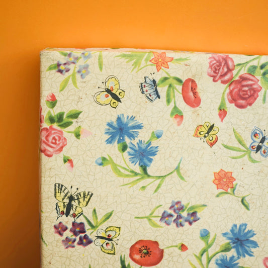 Vintage 1960s Placemat Set - Butterflies/ Flowers