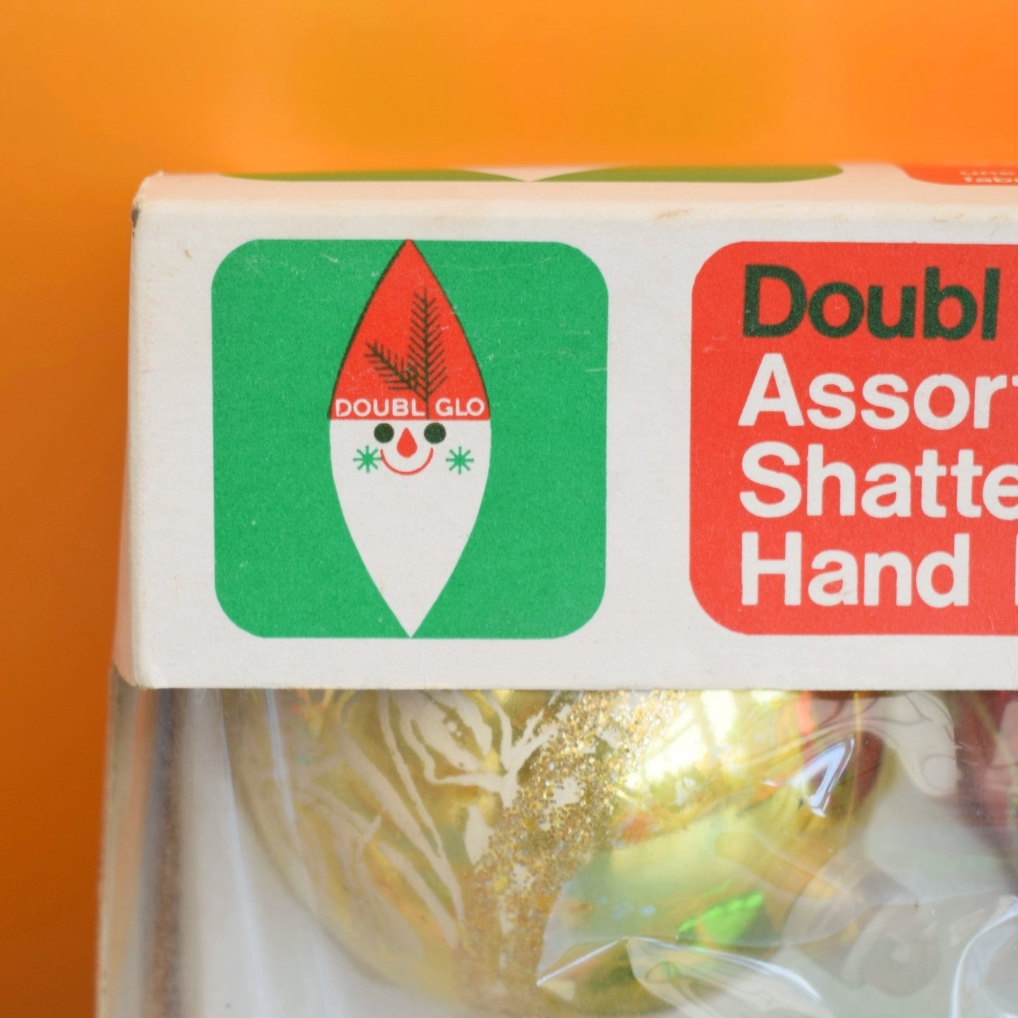Vintage 1970s Christmas Baubles - Shatterproof Doubl Glo - Boxed
