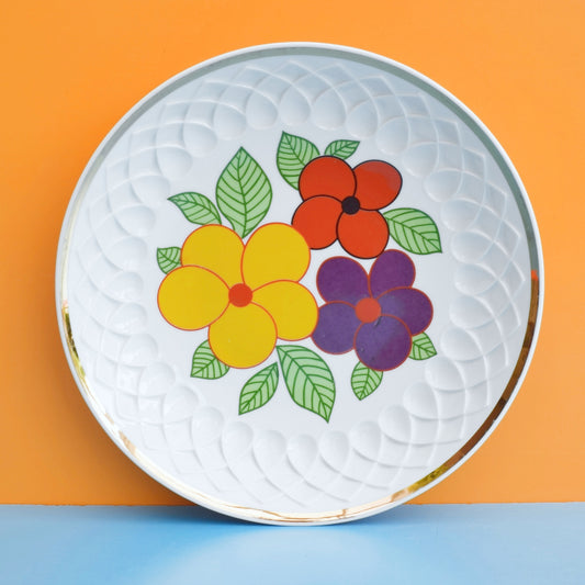 Vintage 1960s Flower Power Plate - Bavarian