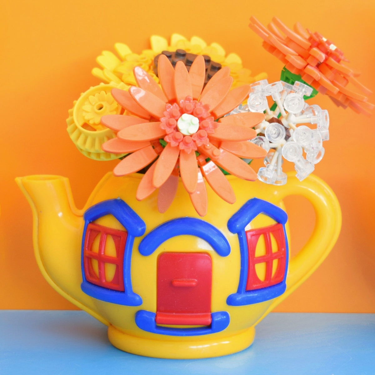 Vintage 1980s Mini Big Yellow Teapot - Great Vases by Pineapple Retro