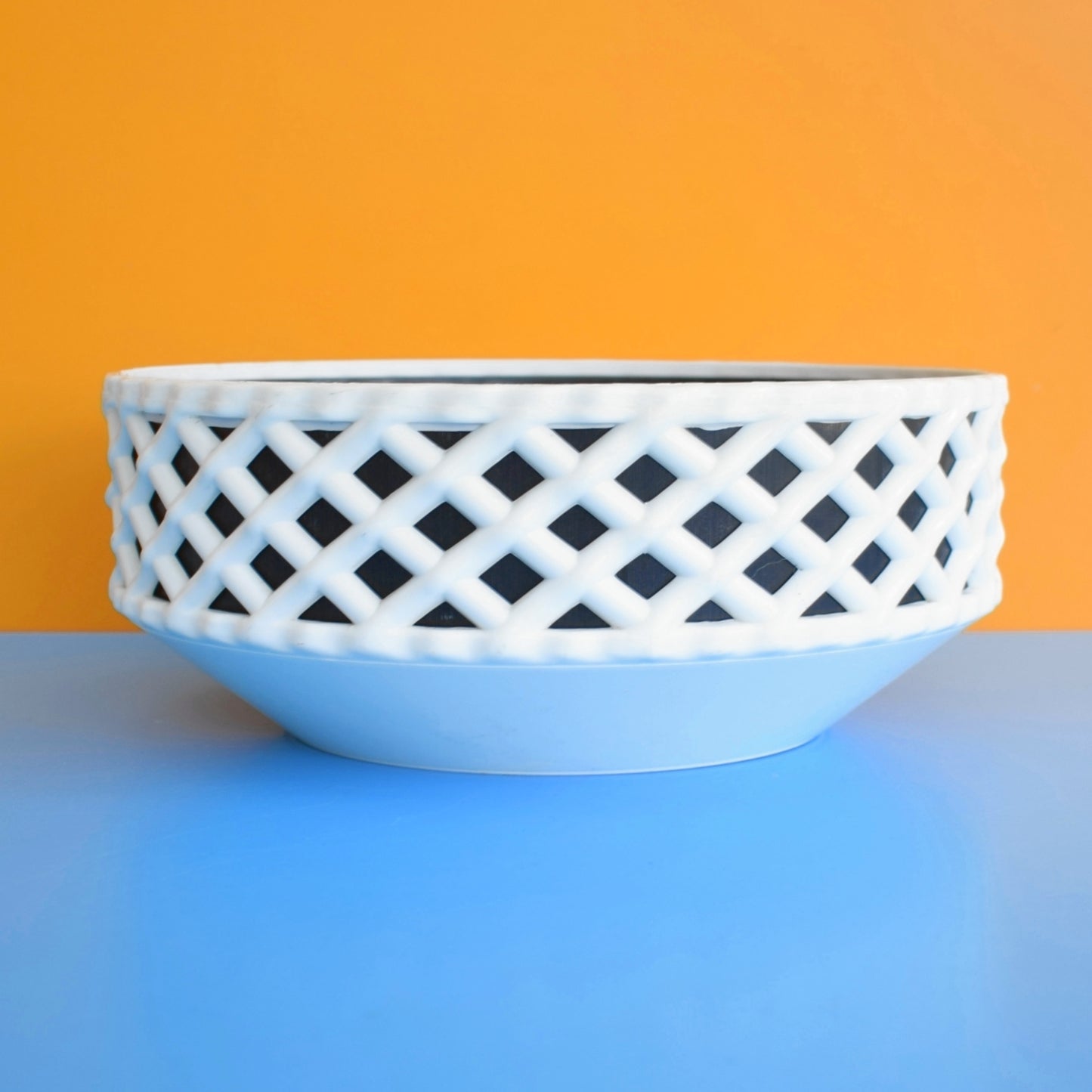 Vintage 1960s Dialene - Better Maid - Plastic Planter / Container - Black & White