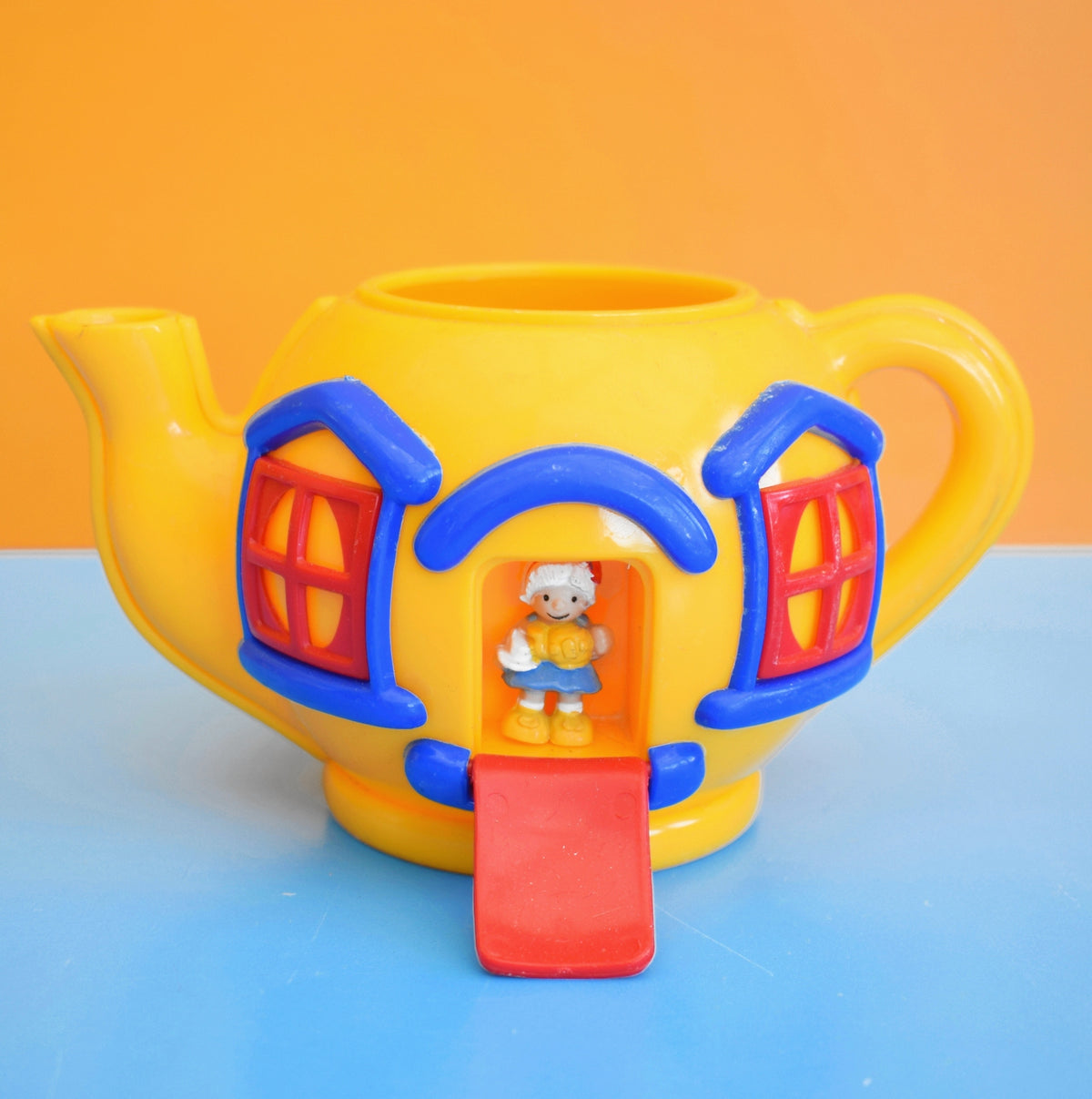 Vintage 1980s Mini Big Yellow Teapot - Great Vases by Pineapple Retro