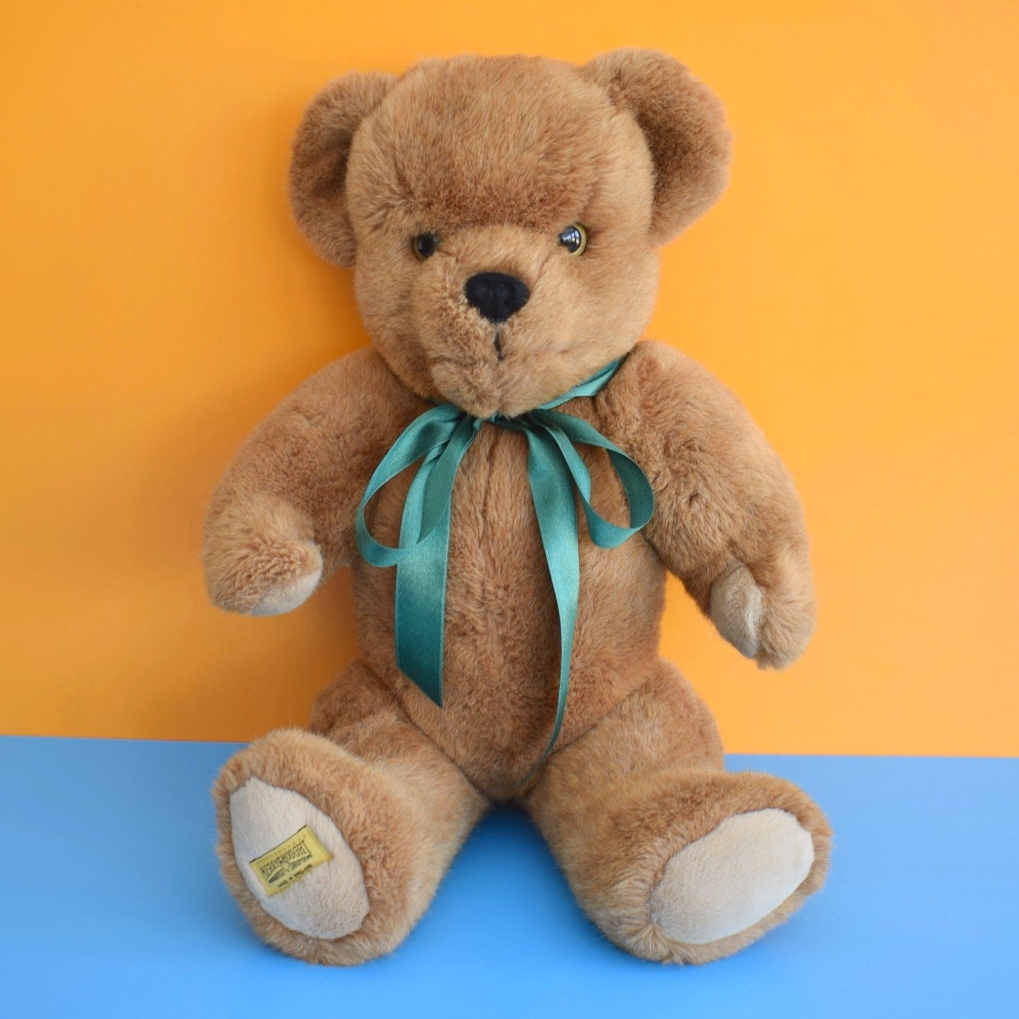 Vintage 1980s Joined Merrythought Teddy Bear - Darker Brown