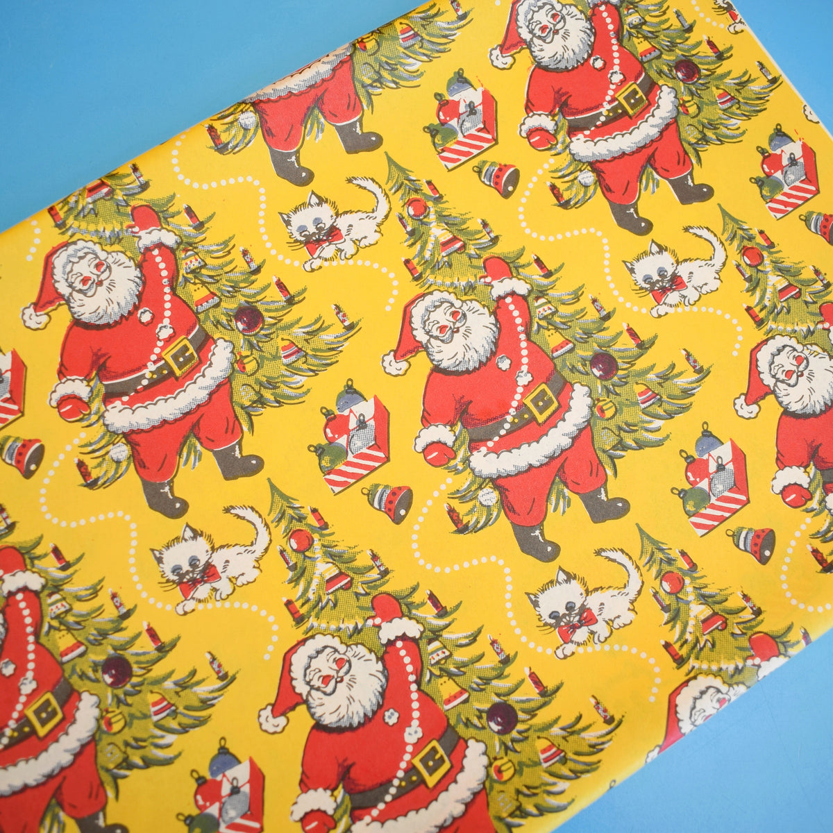 Vintage 1970s Christmas Wrapping Paper - Mixed Designs - Unused by Pineapple Retro