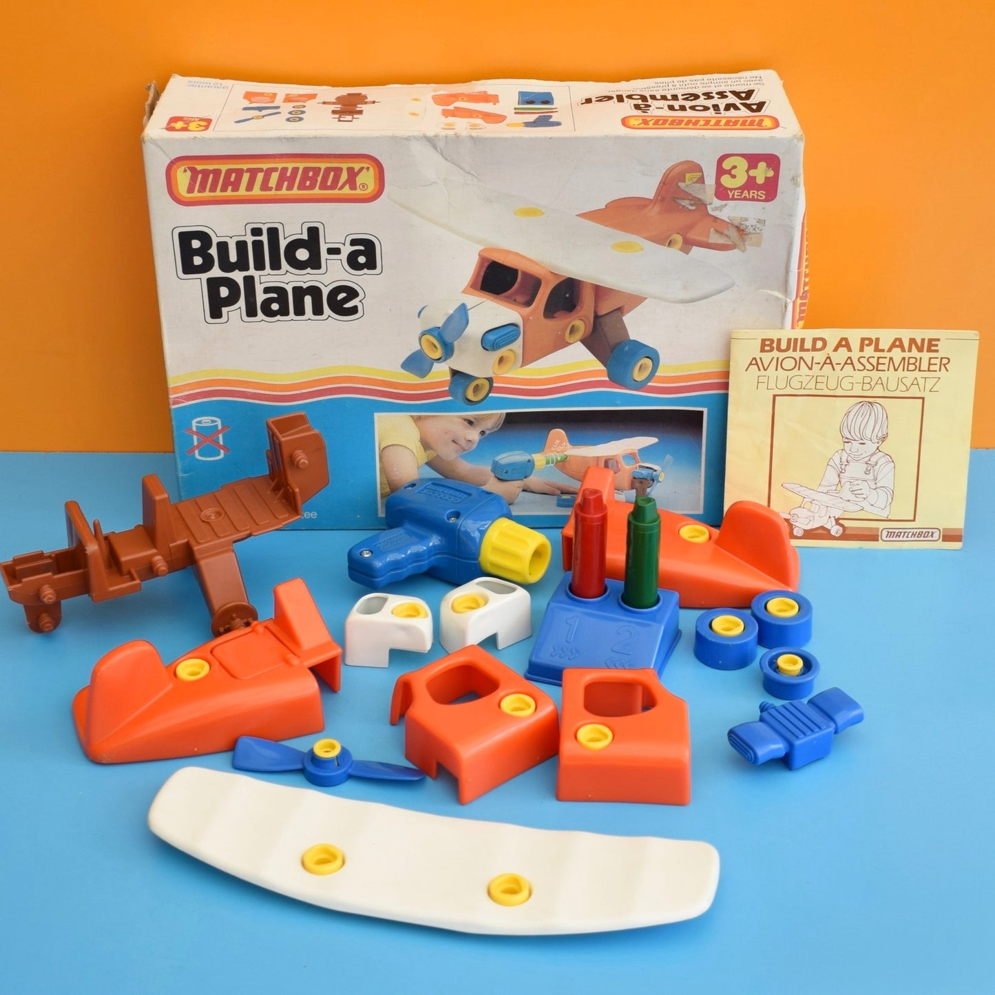 Vintage 1970s Matchbox Build A Plane Construction Set Boxed vintage-1970s-matchbox-build-a-plane-construction-set-boxed