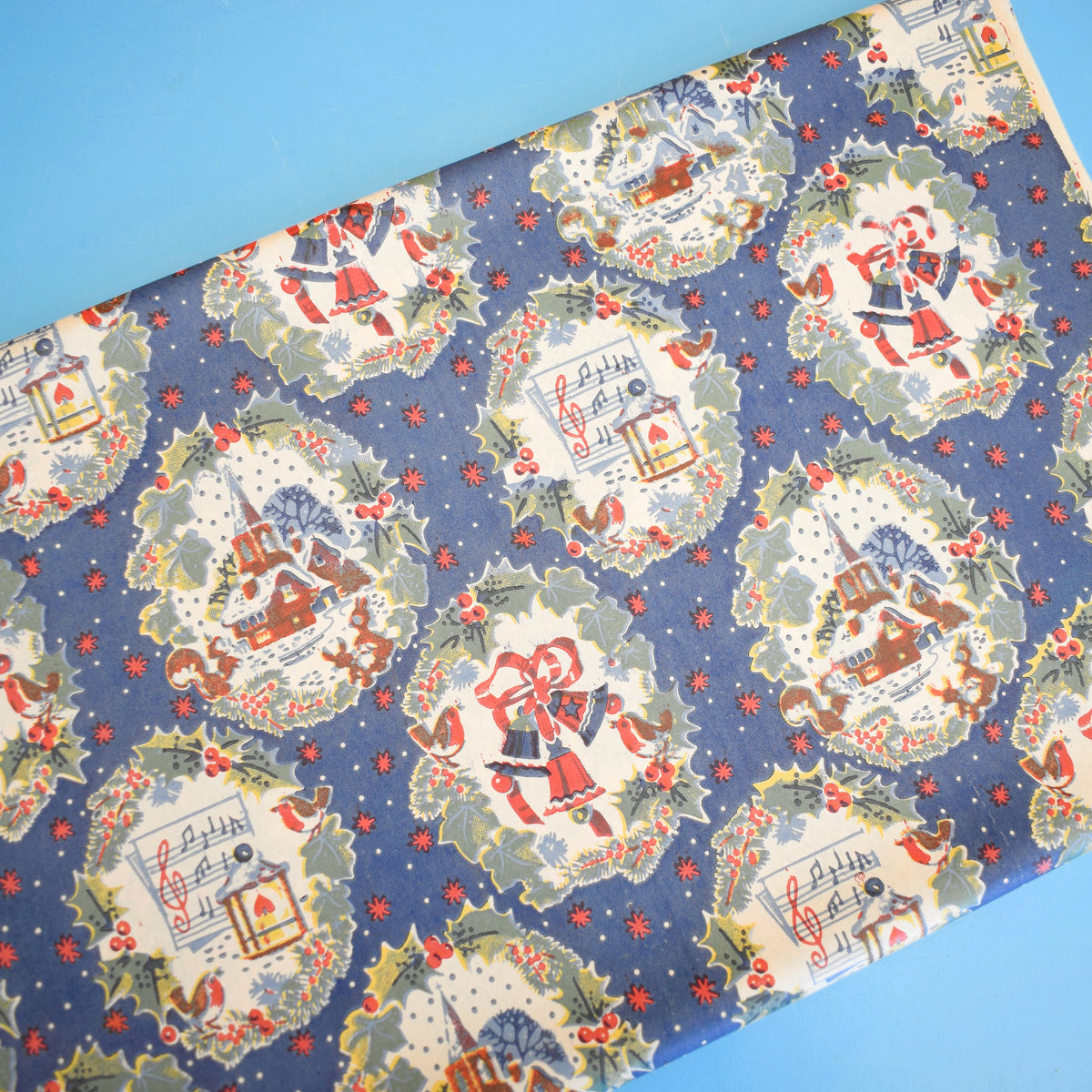 Vintage 1970s Christmas Wrapping Paper - Mixed Designs - Unused by Pineapple Retro