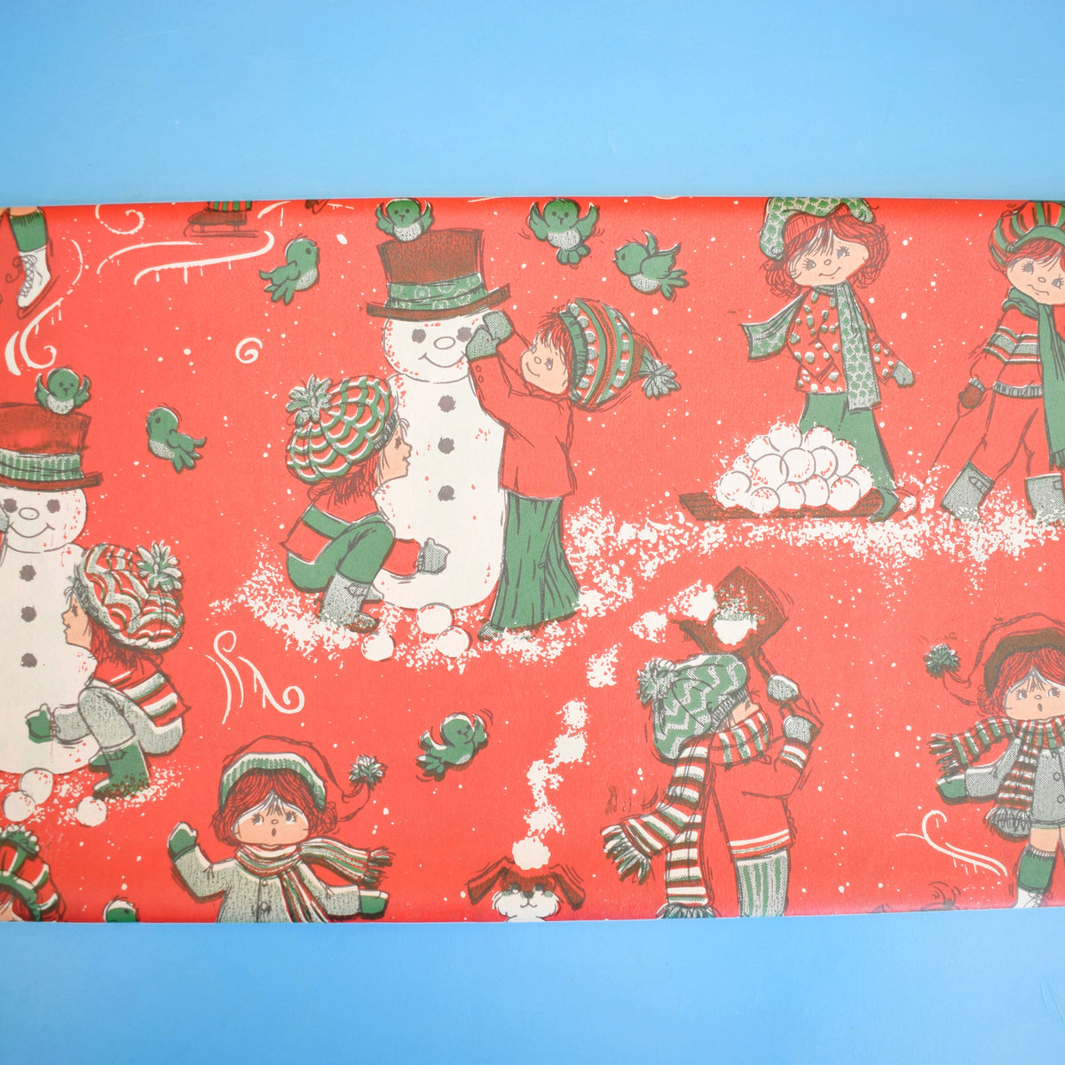 Vintage 1970s Christmas Wrapping Paper - Mixed Designs - Unused by Pineapple Retro