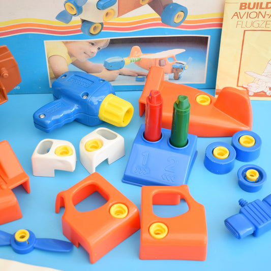 Vintage 1970s Matchbox Build-A-Plane Construction Set - Boxed