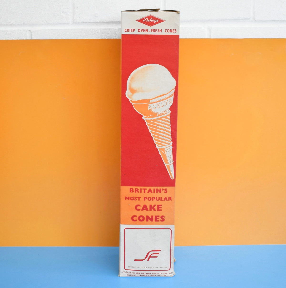 Vintage 1970s Boxed Ice Cream Cones - Great Advertising - Askeys by Vintage