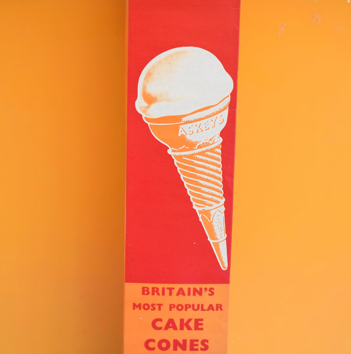 Vintage 1970s Boxed Ice Cream Cones - Great Advertising - Askeys by Vintage