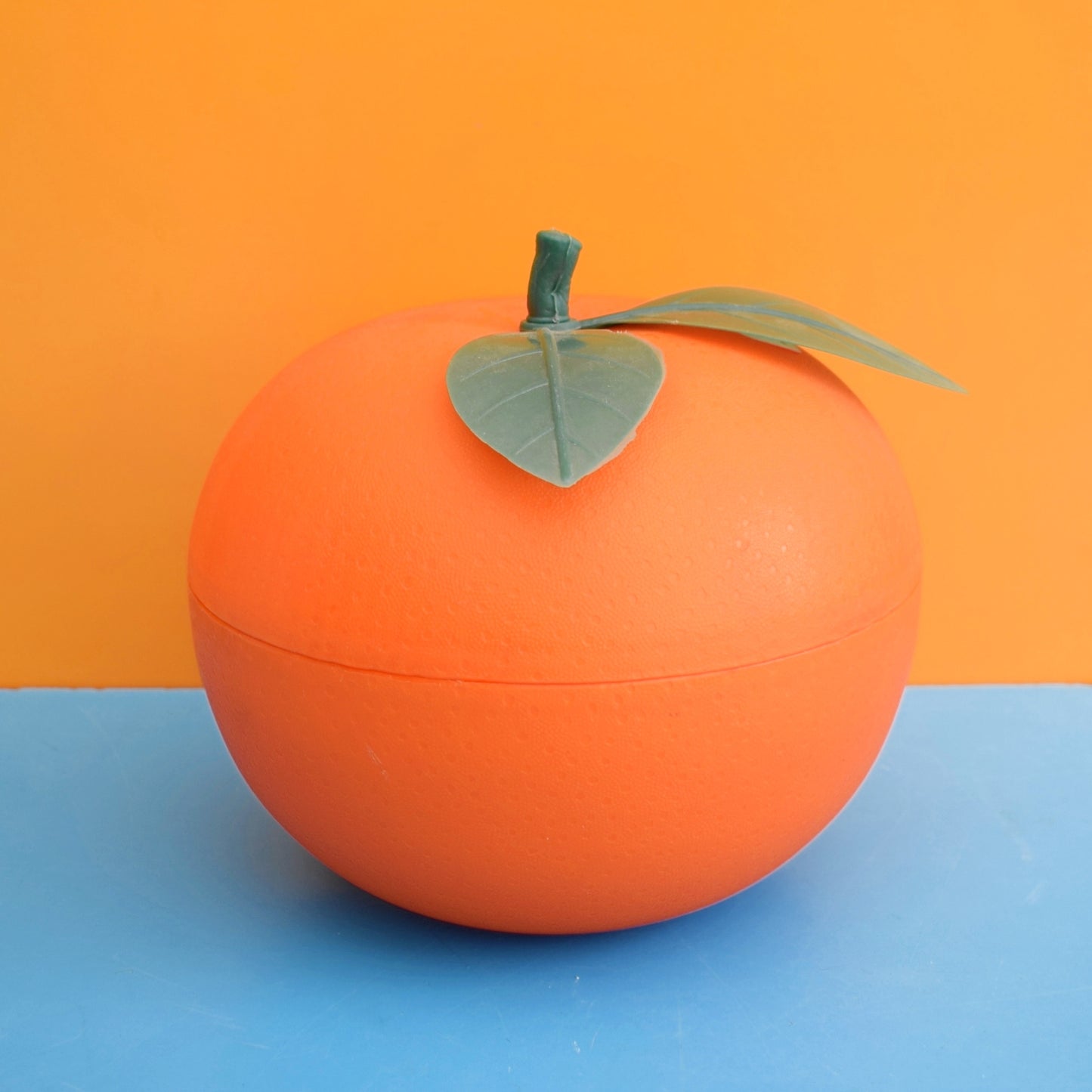 Vintage 1980s Plastic Orange Fruit Ice Bucket
