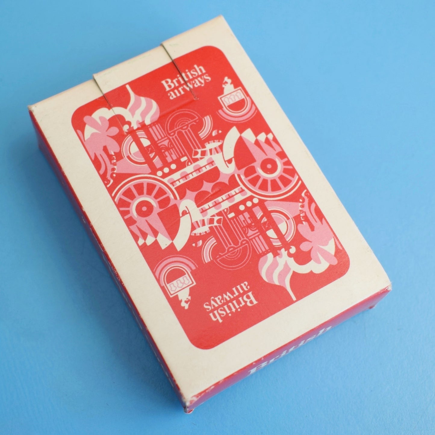 Vintage 1960s BOAC Paper Fans / British Airways Mini Playing Cards