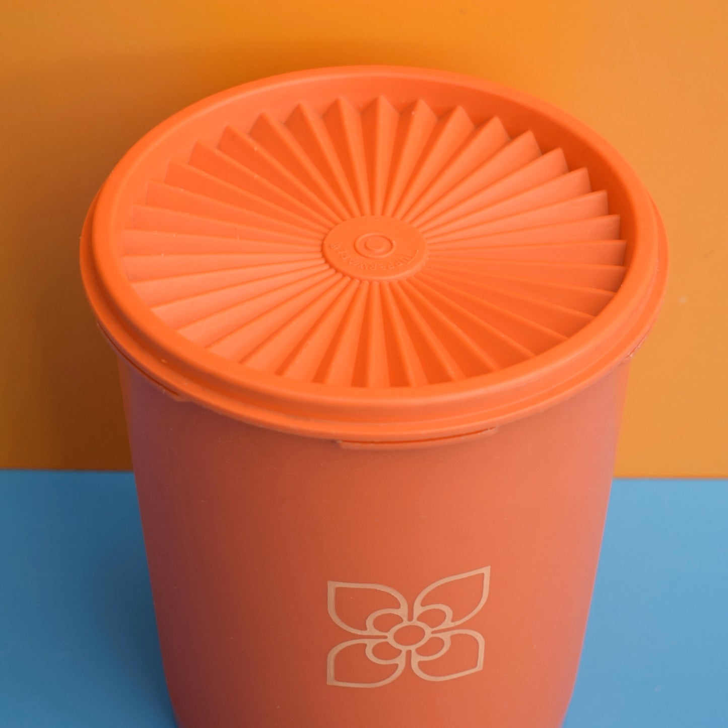 Vintage 1970s Tupperware Selection Of Containers - Rust / Yellow /Cream