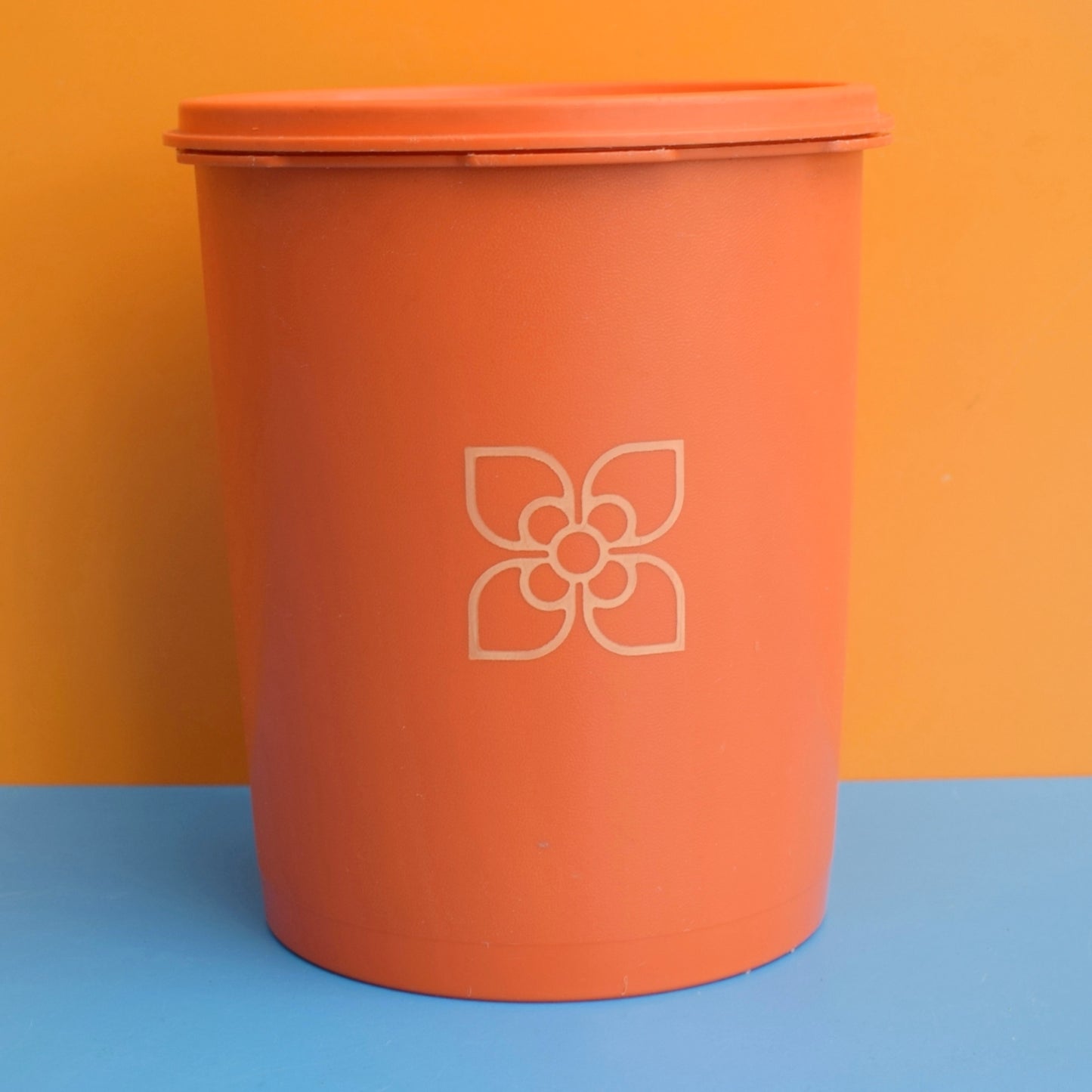 Vintage 1970s Tupperware Selection Of Containers - Rust / Yellow /Cream