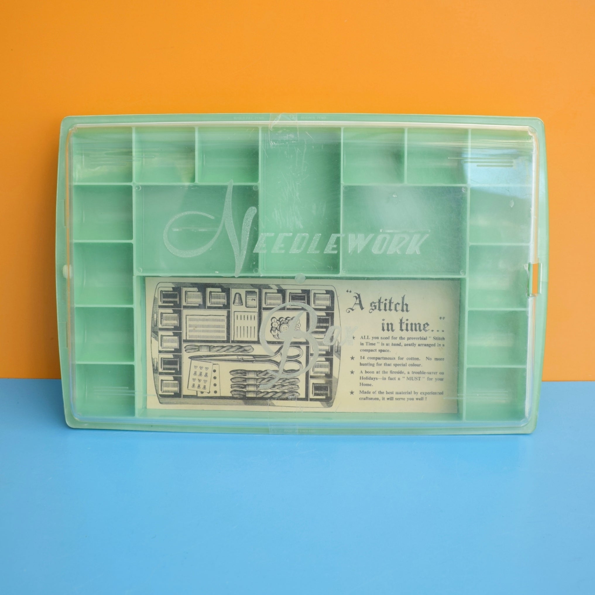 Vintage 1960s Sewing / Hobby Storage Box - Plastic- Stewart Plastics ...