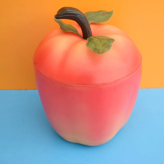 Vintage 1970s Plastic Pink Apple Ice Bucket