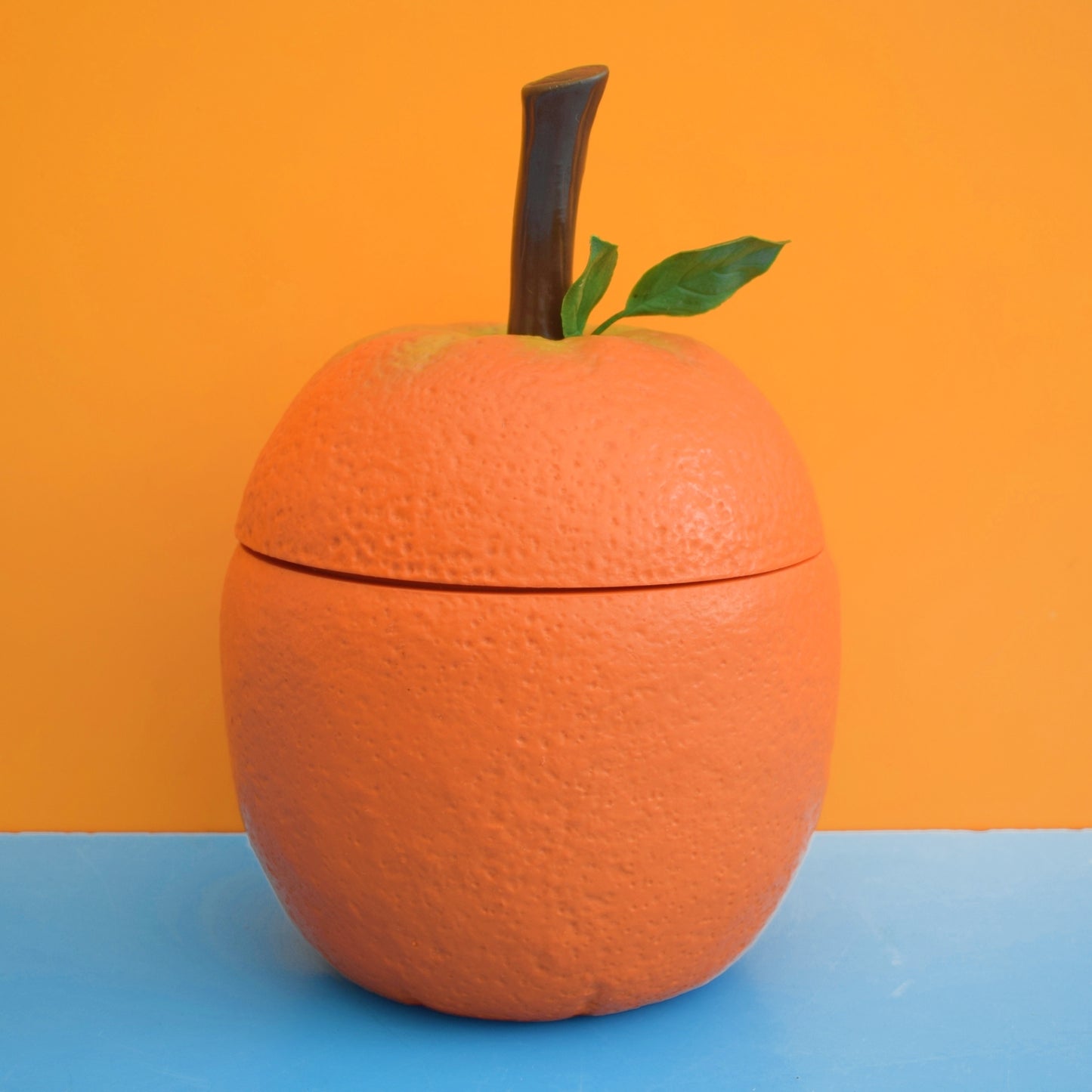 Vintage 1960s Plastic Orange Ice Bucket