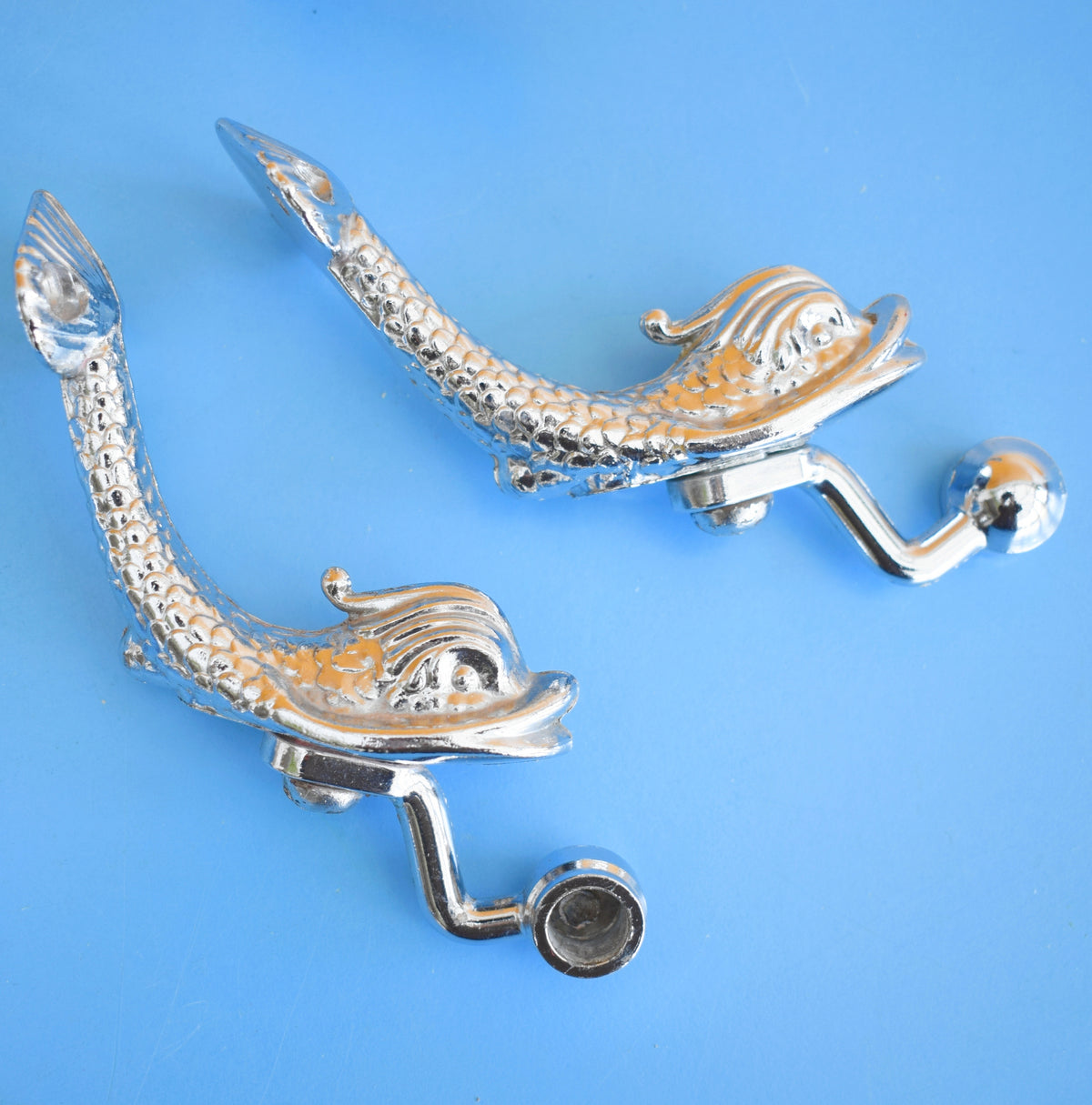 Vintage 1970s Lan Bar Chrome Dolphin Bathroom Accessories- Individually Priced by Vintage