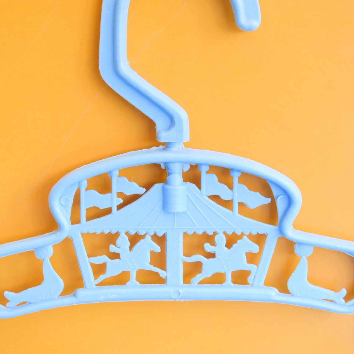 Vintage 1960s Plastic Kids Clothes Hangers - Circus / Fairground x4 by Pineapple Retro