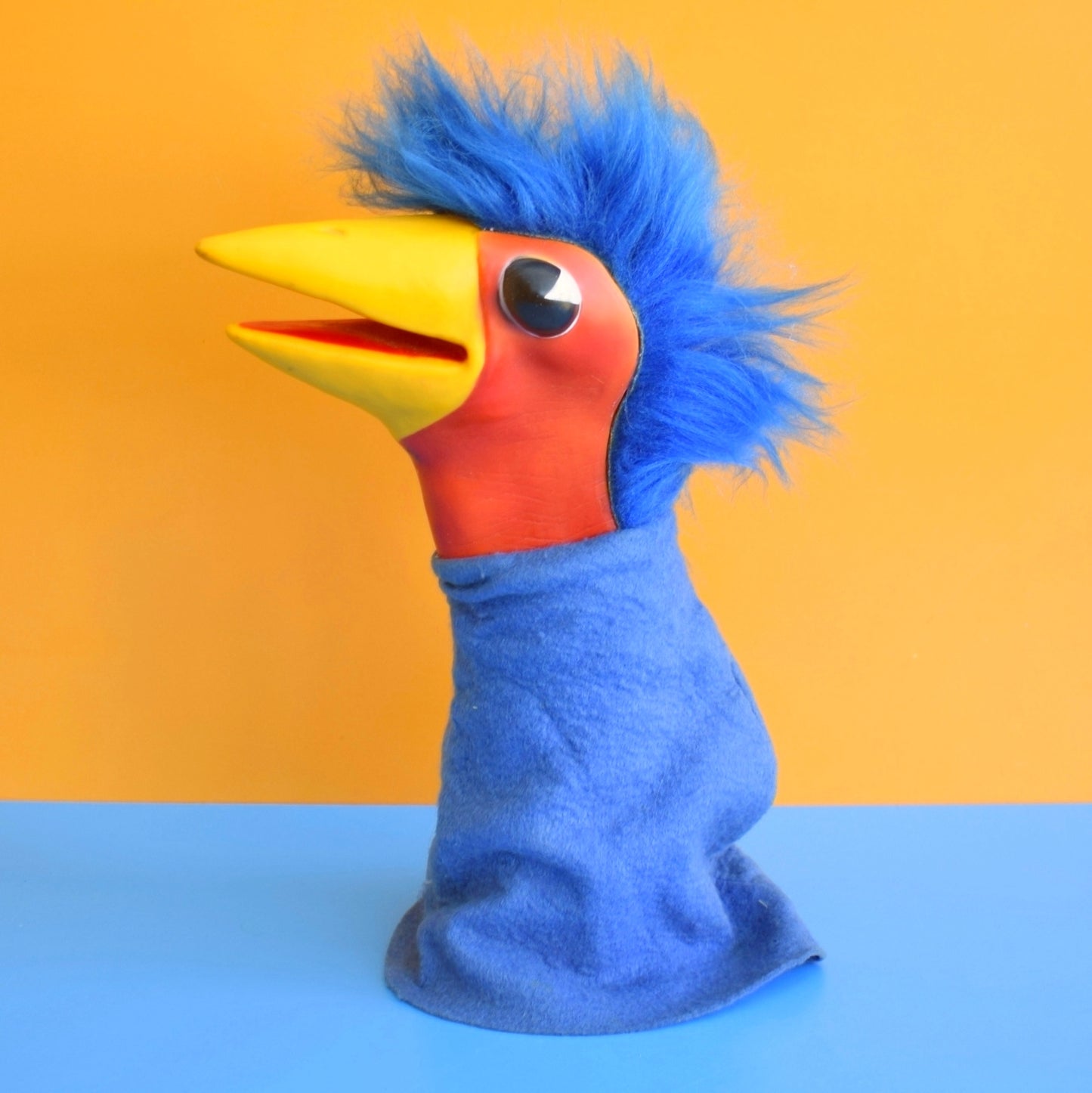 Vintage 1970s Rubber Emu Hand Puppet