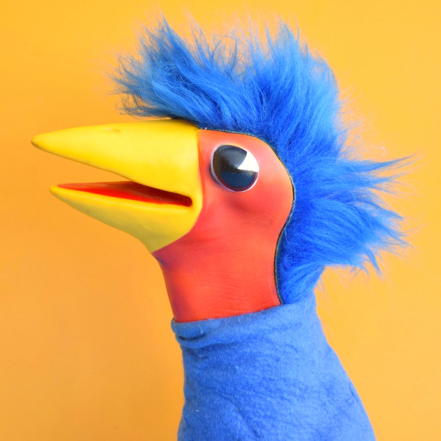 Vintage 1970s Rubber Emu Hand Puppet