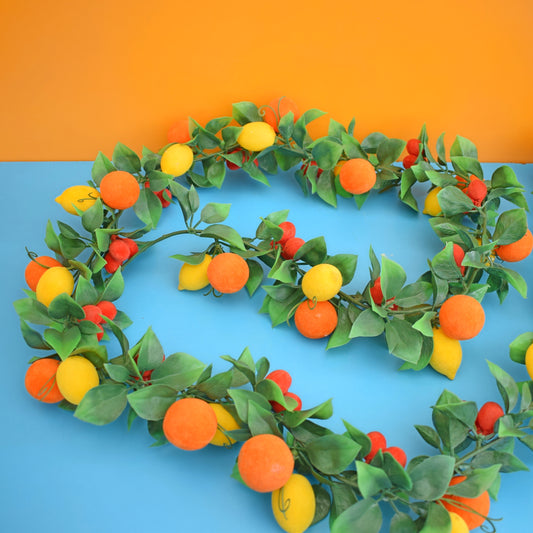 Vintage 1960s Garland Decoration - Plastic Fruit