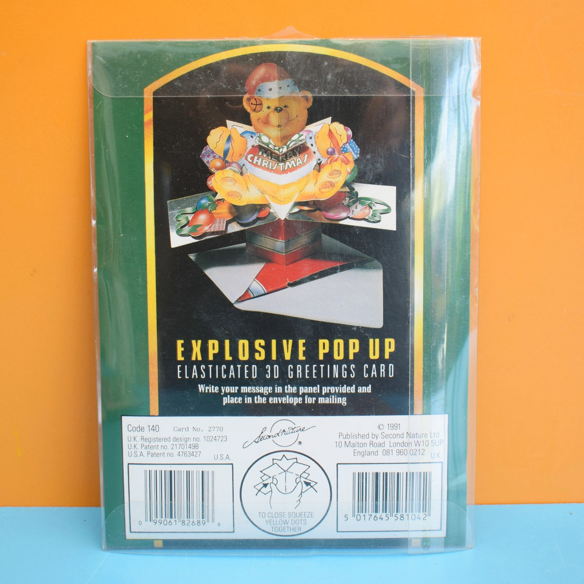 Vintage 1990s Greeting Cards - Explosive Pop Up - Christmas by Eric's Cards