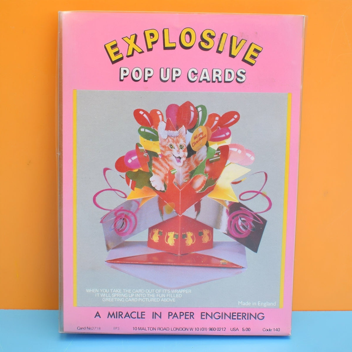 Vintage 1990s Greeting Cards - Explosive Pop Up - Christmas by Eric's Cards