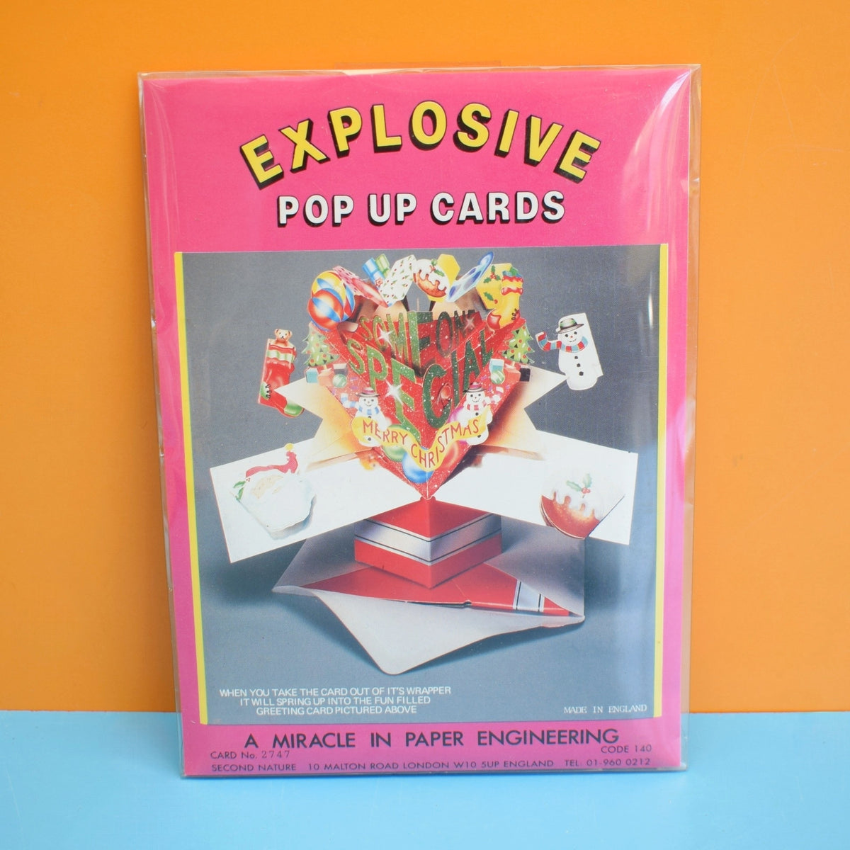 Vintage 1990s Greeting Cards - Explosive Pop Up - Christmas by Eric's Cards