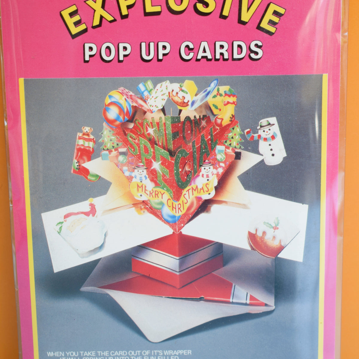 Vintage 1990s Greeting Cards - Explosive Pop Up - Christmas by Eric's Cards