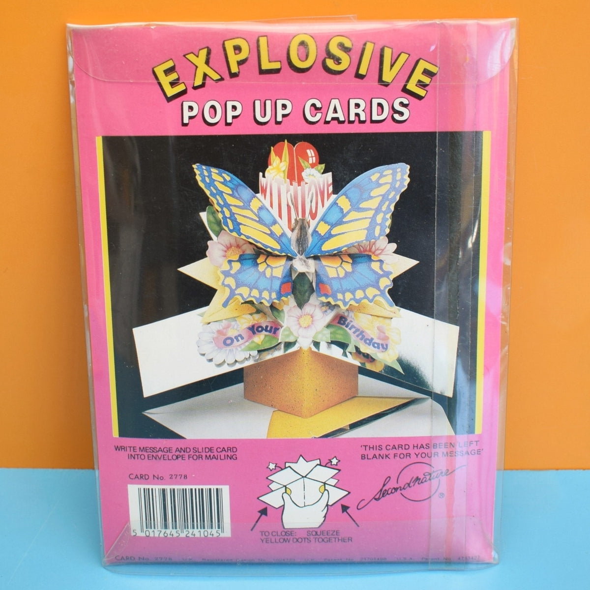 Vintage 1990s Greeting Cards - Explosive Pop Up - Birthday/ Thank You by Pineapple retro