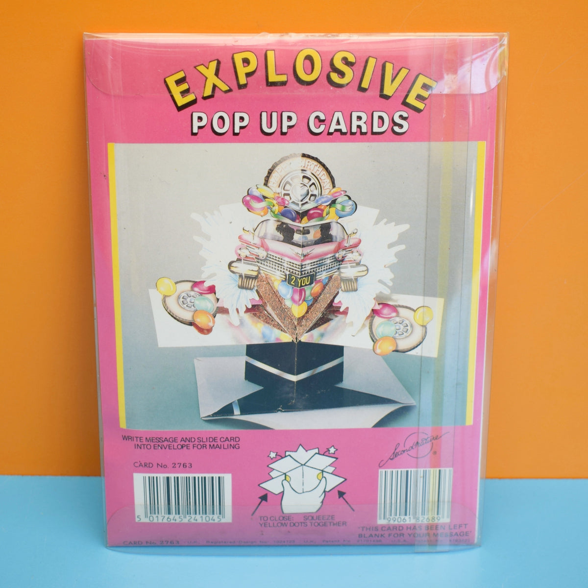 Vintage 1990s Greeting Cards - Explosive Pop Up - Birthday/ Thank You by Pineapple retro