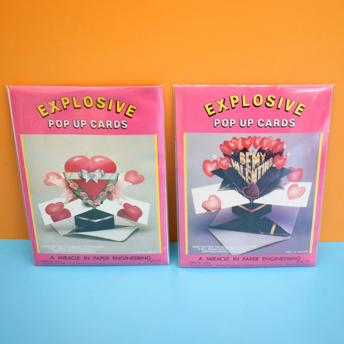 Vintage 1990s Greeting Cards - Explosive Pop Up - Valentines by Pineapple retro