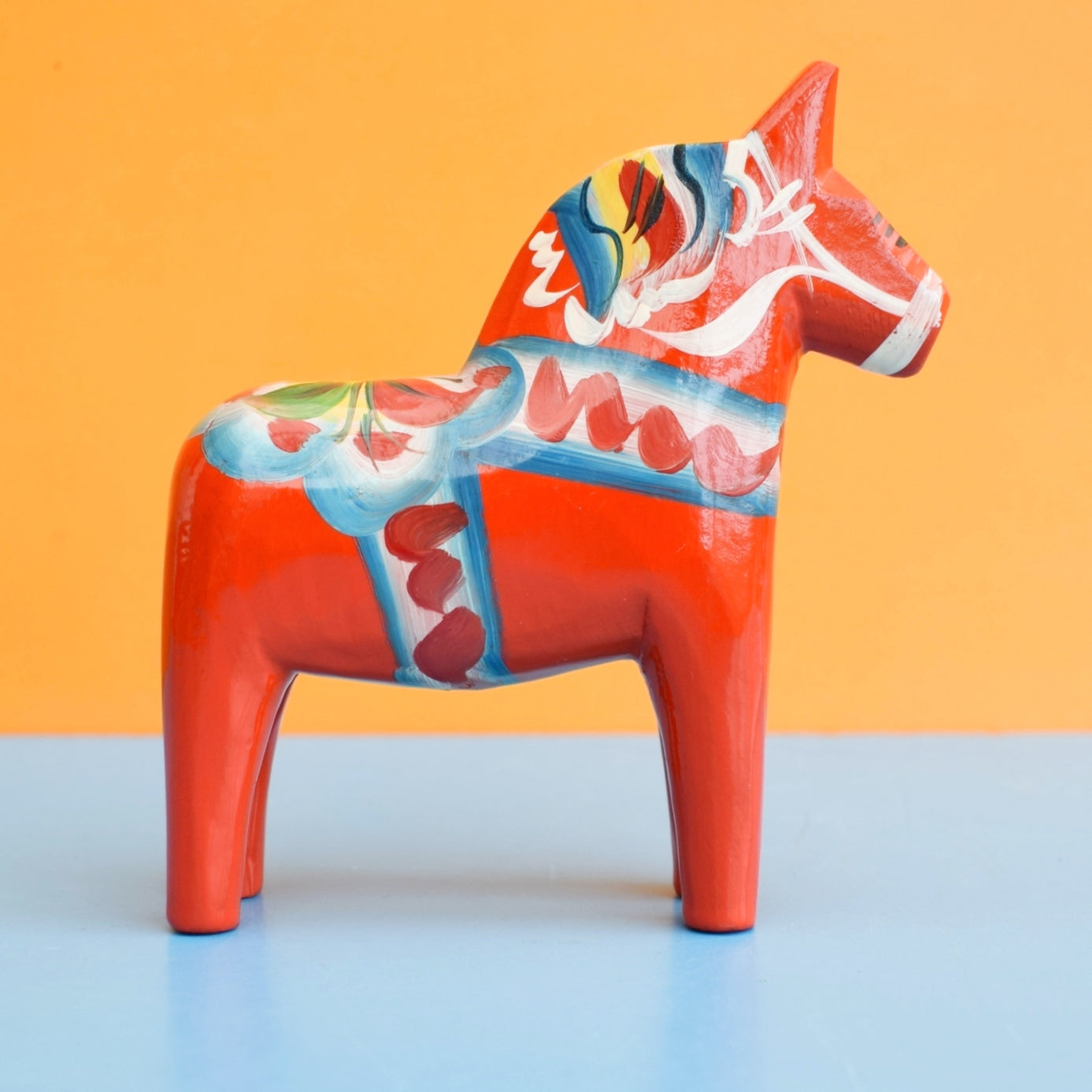 Vintage 1970s Small Dala Wooden Horse - Sweden