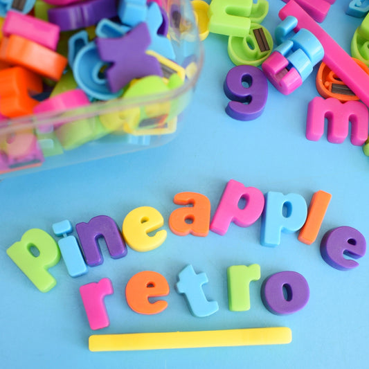 Vintage 1980s Mini Plastic Alphabet Magnetic Letters