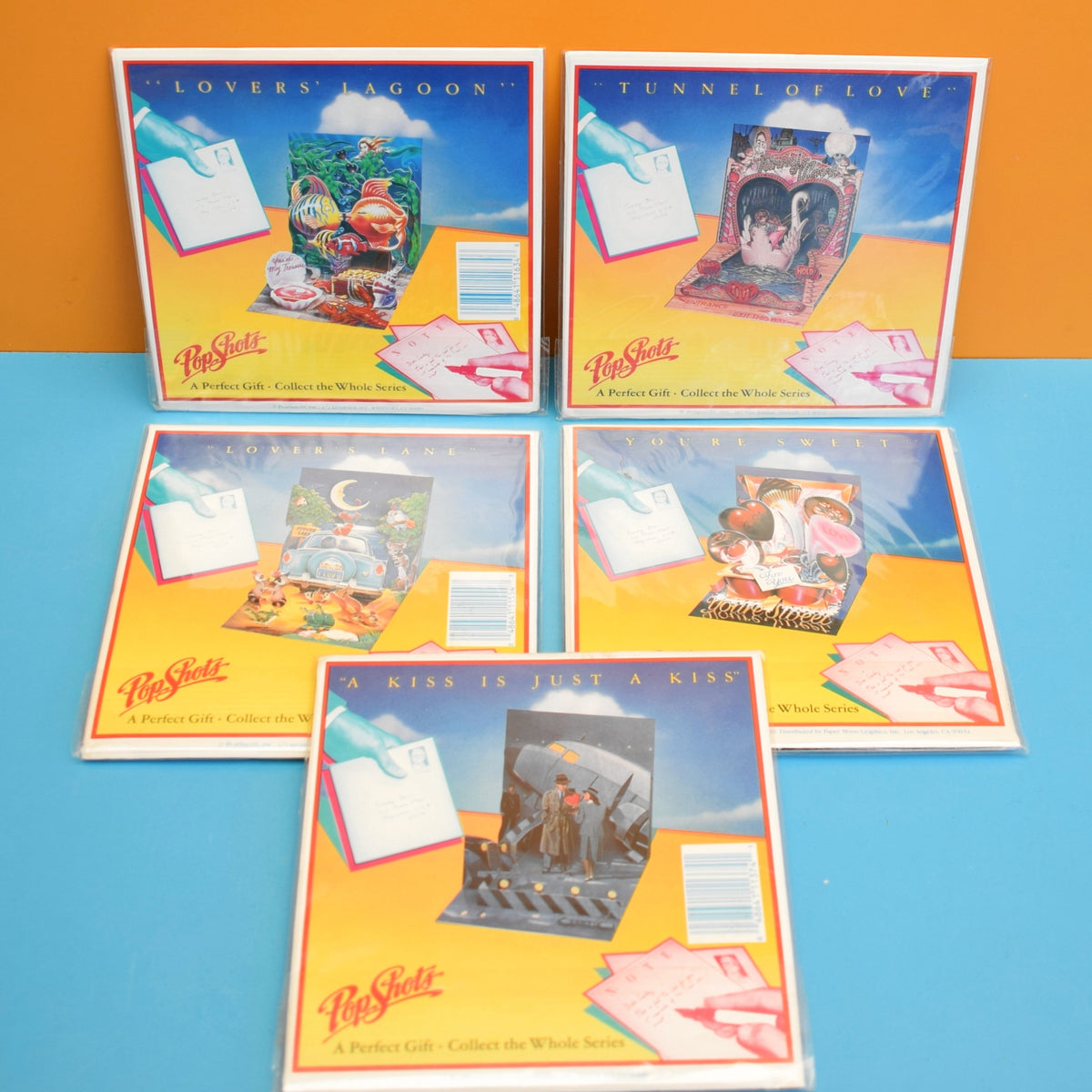 Vintage 1990s Greeting Cards - Pop Shots - Valentines by Pineapple retro