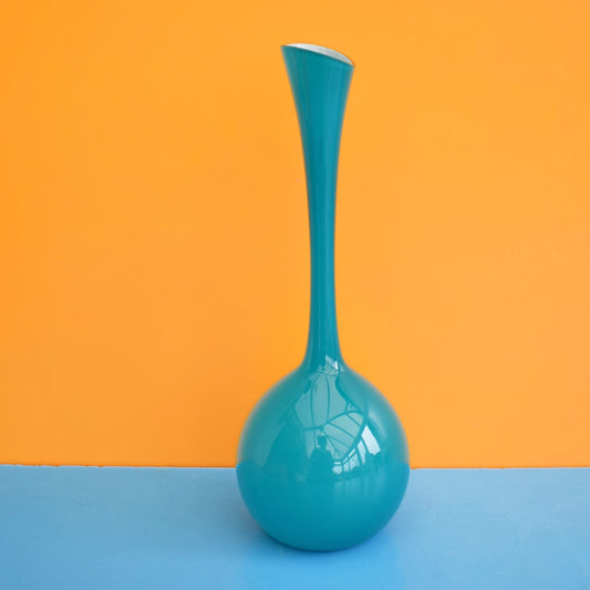 Vintage 1950s Cased Glass - Gunnar Ander - Turquoise