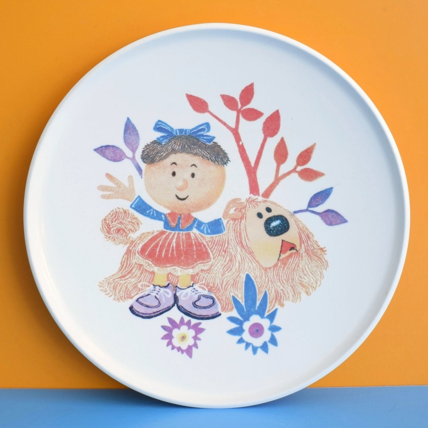 Vintage 1970s Magic Roundabout Plates - Melamine