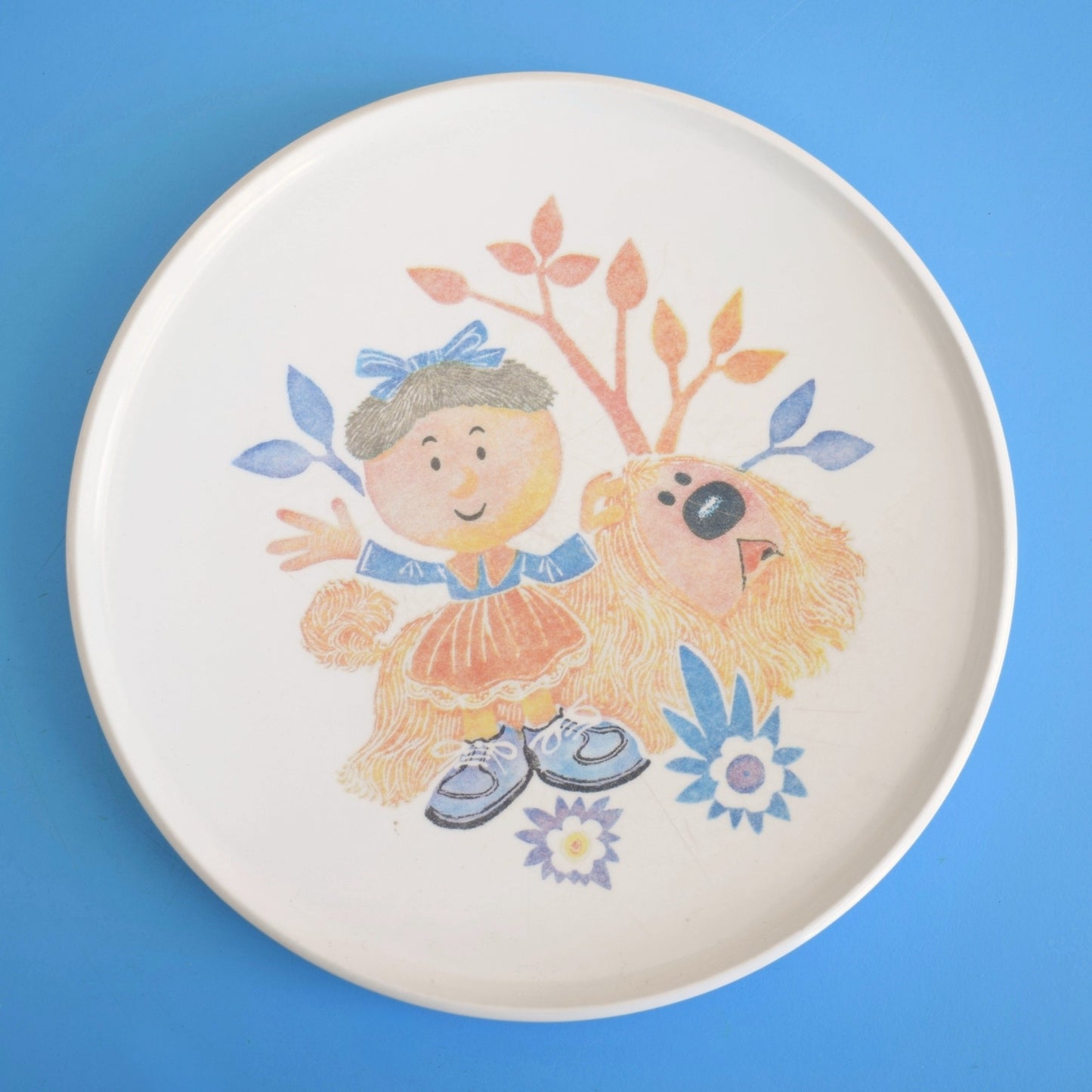 Vintage 1970s Magic Roundabout Plates - Melamine