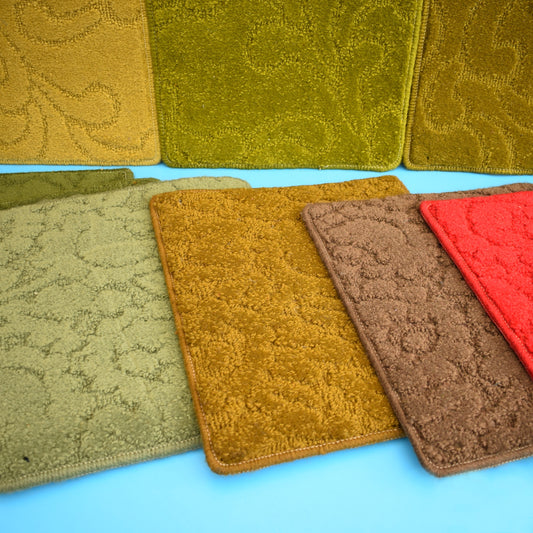 Vintage 1970s Carpet Samples/ Tiles