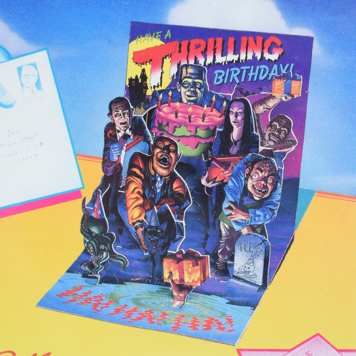 Vintage 1990s Greeting Cards - Pop Shots - Happy Birthday - Space & Horror by Pineapple retro