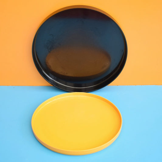 Vintage 1960s Melamine Trays - Swedish (Black) & Finnish (Yellow)