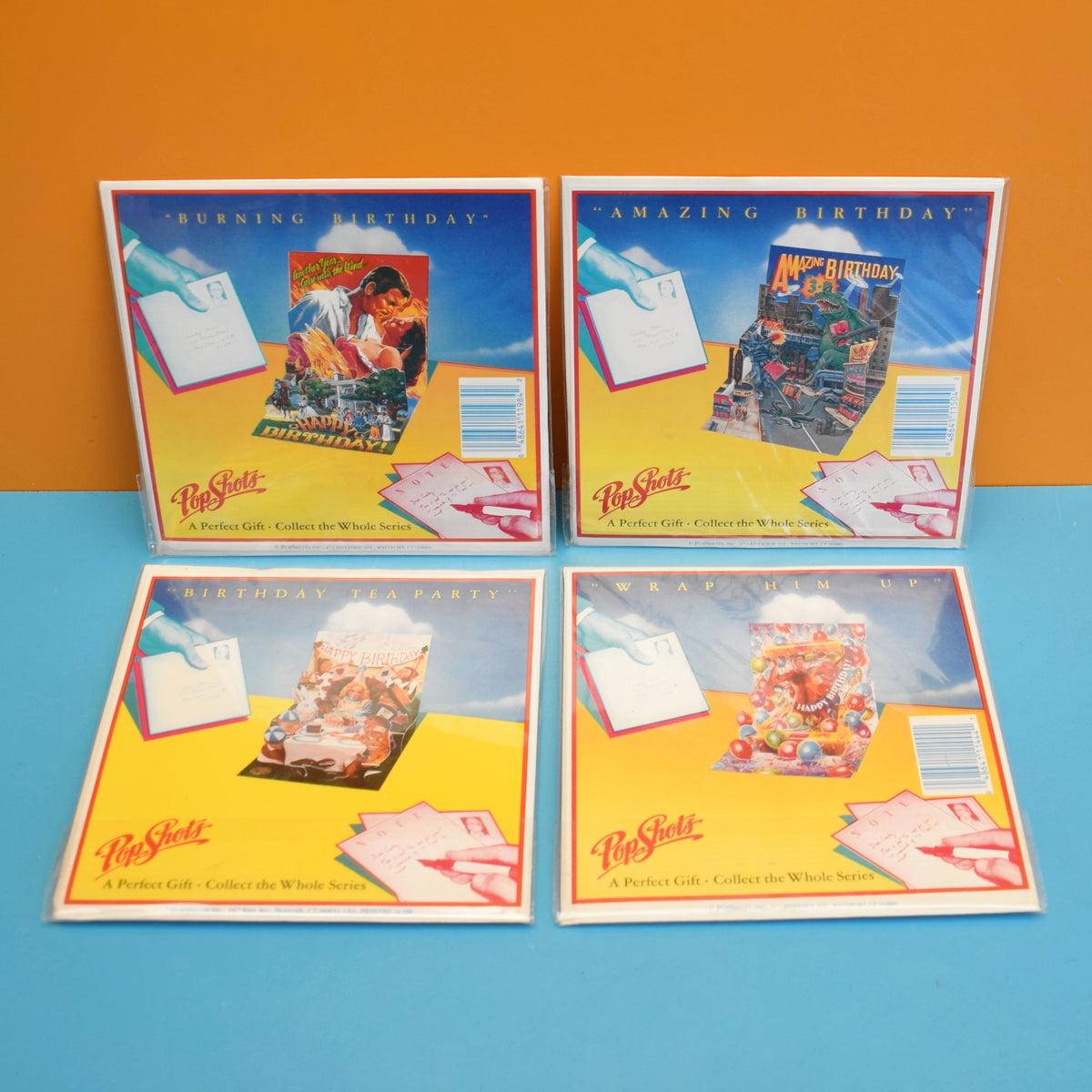 Vintage 1990s Greeting Cards - Pop Shots - Happy Birthday by Pineapple retro